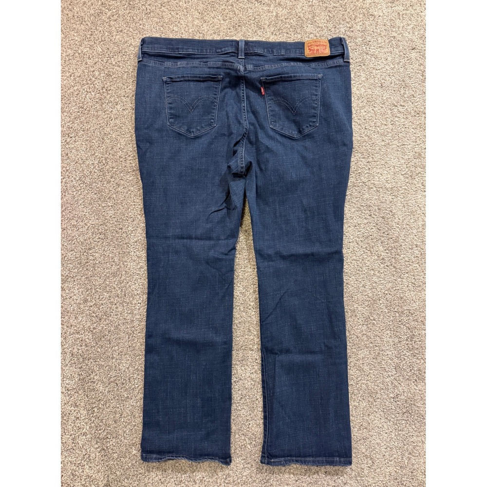 Levis Jeans Women 22W Blue Classic Bootcut Dark Wash Stretch Denim - Picture 2 of 9